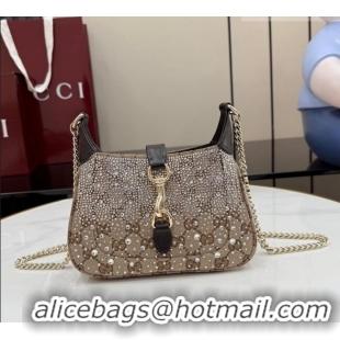 Affordable Price Gucci Jackie Notte Crystals Mini Bag in GG Canvas 26084 2026