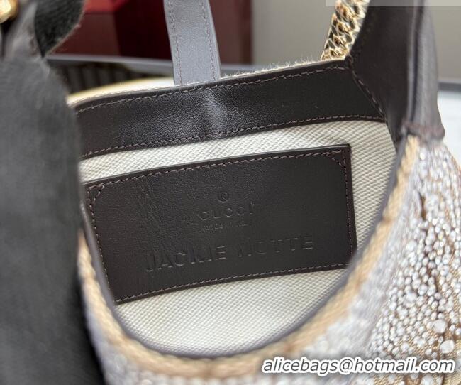 Affordable Price Gucci Jackie Notte Crystals Mini Bag in GG Canvas 26084 2026
