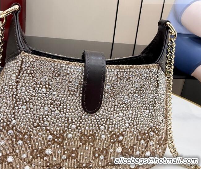 Affordable Price Gucci Jackie Notte Crystals Mini Bag in GG Canvas 26084 2026