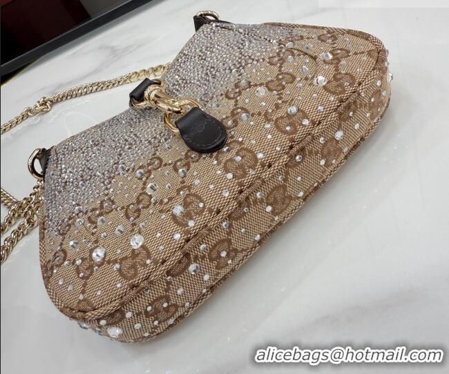 Affordable Price Gucci Jackie Notte Crystals Mini Bag in GG Canvas 26084 2026