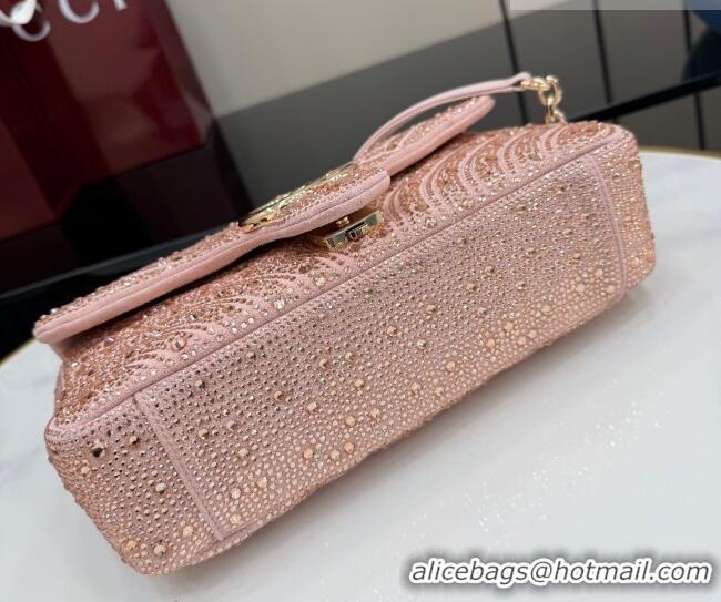 Super Quality Gucci GG Marmont crystals medium shoulder bag 837267 Light Pink 2026