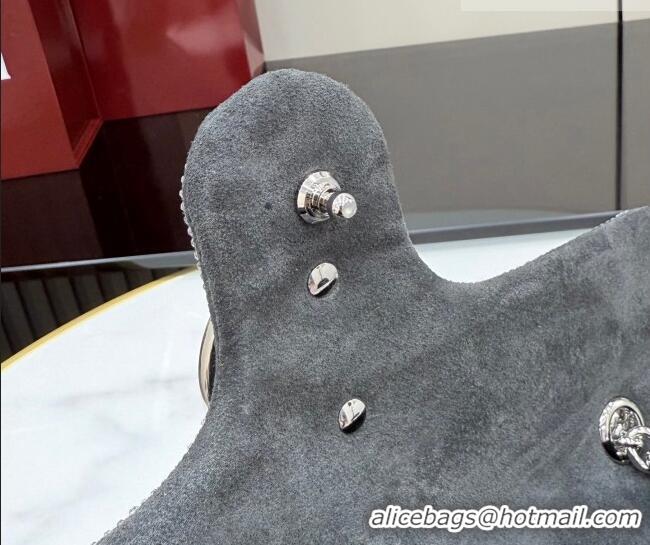 Buy Fashionable Gucci GG Marmont crystals medium shoulder bag 837267 Grey 2026