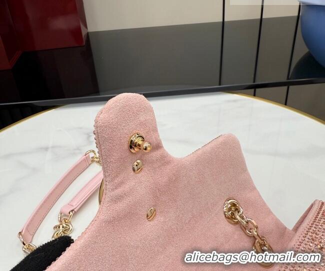 Best Price Gucci GG Marmont crystals small shoulder bag 837280 Light Pink 2026