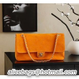 Cheap Design Chanel Matthieu Blazy Flap Bag in Quilted Suede CH020301 Orange 2026