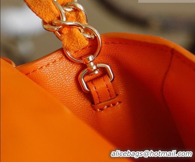 Cheap Design Chanel Matthieu Blazy Flap Bag in Quilted Suede CH020301 Orange 2026