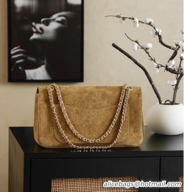 Famous Brand Chanel Matthieu Blazy Flap Bag in Quilted Suede CH020301 Light Brown 2026