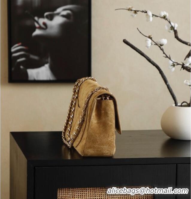 Famous Brand Chanel Matthieu Blazy Flap Bag in Quilted Suede CH020301 Light Brown 2026