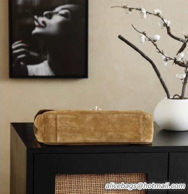 Famous Brand Chanel Matthieu Blazy Flap Bag in Quilted Suede CH020301 Light Brown 2026