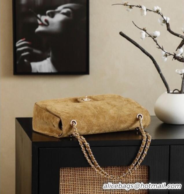 Famous Brand Chanel Matthieu Blazy Flap Bag in Quilted Suede CH020301 Light Brown 2026
