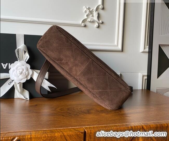 Grade Design Chanel Suede Large Flap Large Messenger Bag AS5883 Chocolate 2026