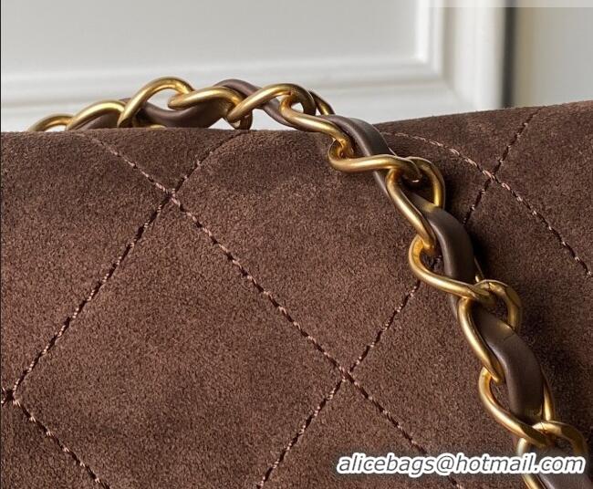 Grade Design Chanel Suede Large Flap Large Messenger Bag AS5883 Chocolate 2026