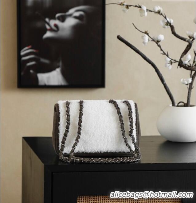 Promotional Chanel Shearling Classic Small Flap Bag with Star Charm A01113 White 2026