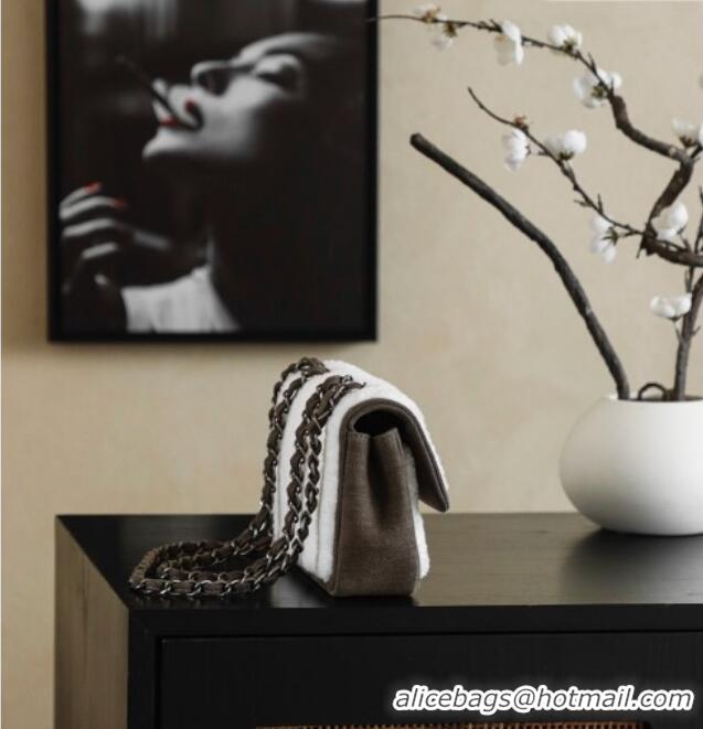 Promotional Chanel Shearling Classic Small Flap Bag with Star Charm A01113 White 2026