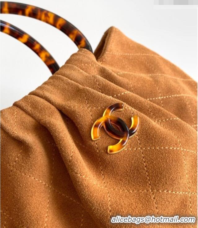 Promotional Chanel Suede & Turtoise-Shell Effect Top Handle Hobo Bag AS6010 Brown 2026