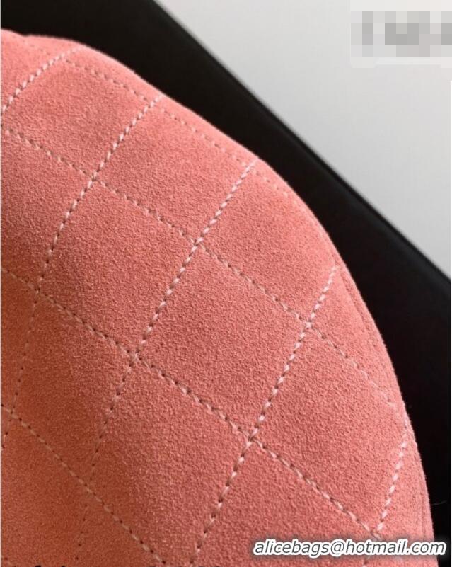 New Design Chanel Suede & Turtoise-Shell Effect Top Handle Hobo Bag AS6010 Pink 2026