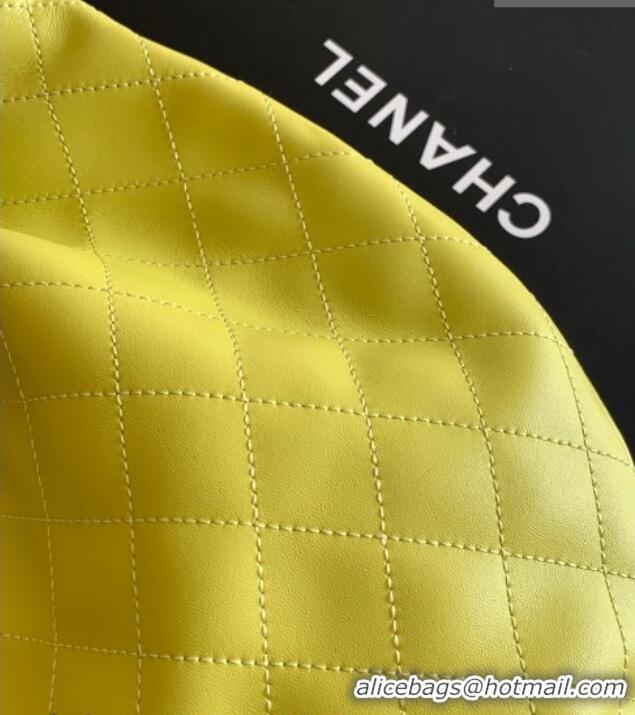 Buy Discount Chanel Calfskin Leather & Turtoise-Shell Effect Top Handle Hobo Bag AS6010 Yellow 2026