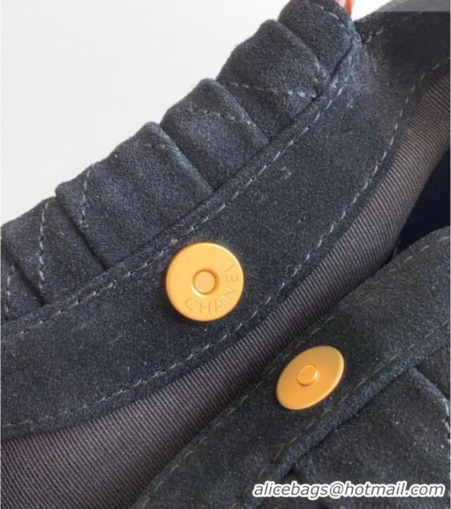 Good Taste Chanel Suede & Turtoise-Shell Effect Top Handle Small Hobo Bag AS6022 Black 2026