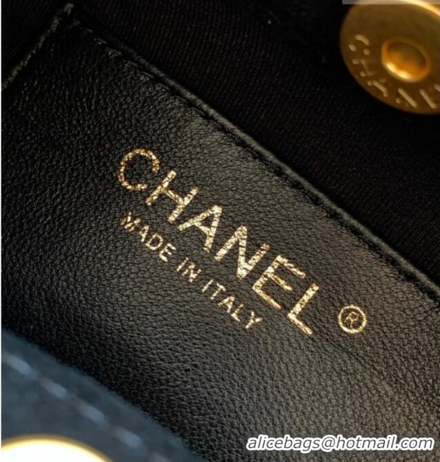 Good Taste Chanel Suede & Turtoise-Shell Effect Top Handle Small Hobo Bag AS6022 Black 2026