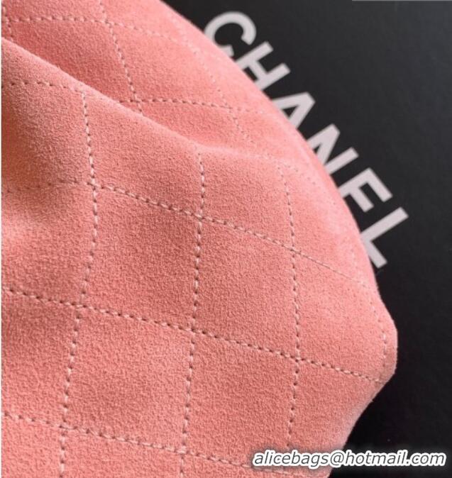 Best Quality Chanel Suede & Turtoise-Shell Effect Top Handle Small Hobo Bag AS6022 Pink 2026