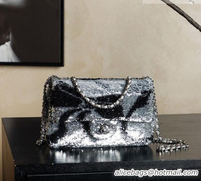 Top Quality Chanel Sequins Flap Bag with Bow Silver-Tone AS4561 2026