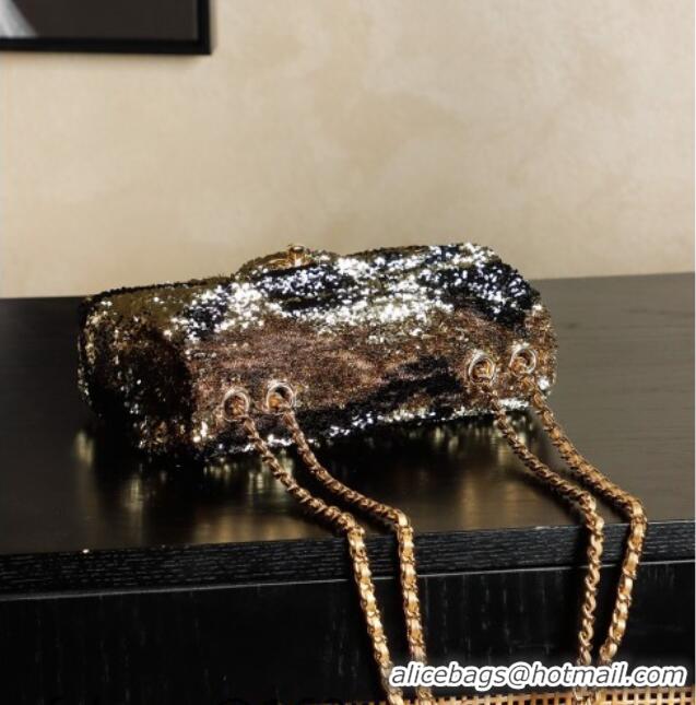 Promotional Chanel Sequins Flap Bag with Bow Gold-Tone AS4561 2026