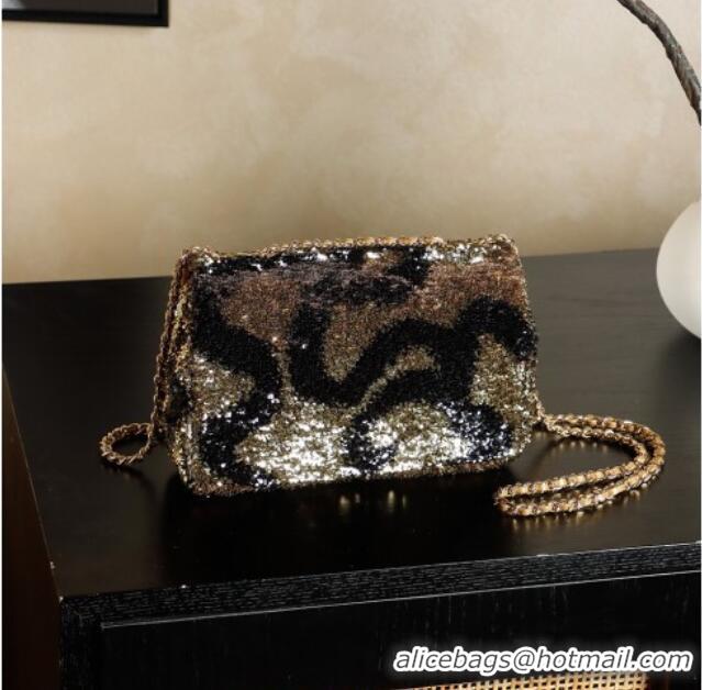 Promotional Chanel Sequins Flap Bag with Bow Gold-Tone AS4561 2026