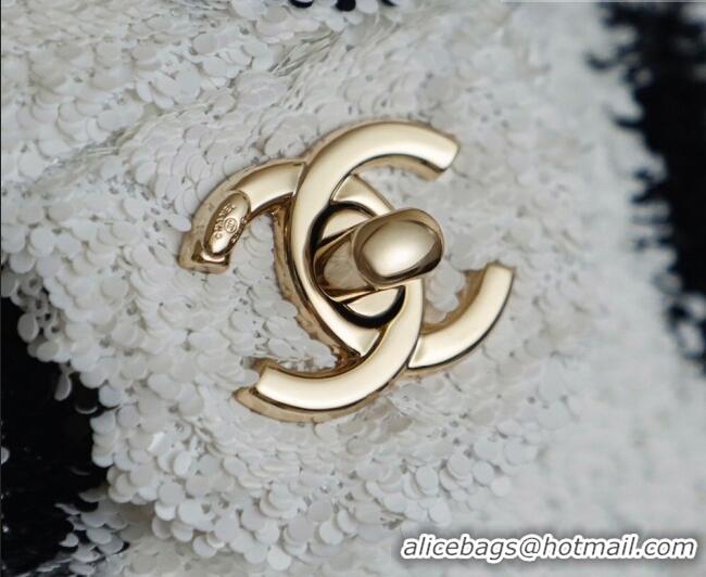 Best Price Chanel Sequins Flap Bag with Bow AS4561 White 2026