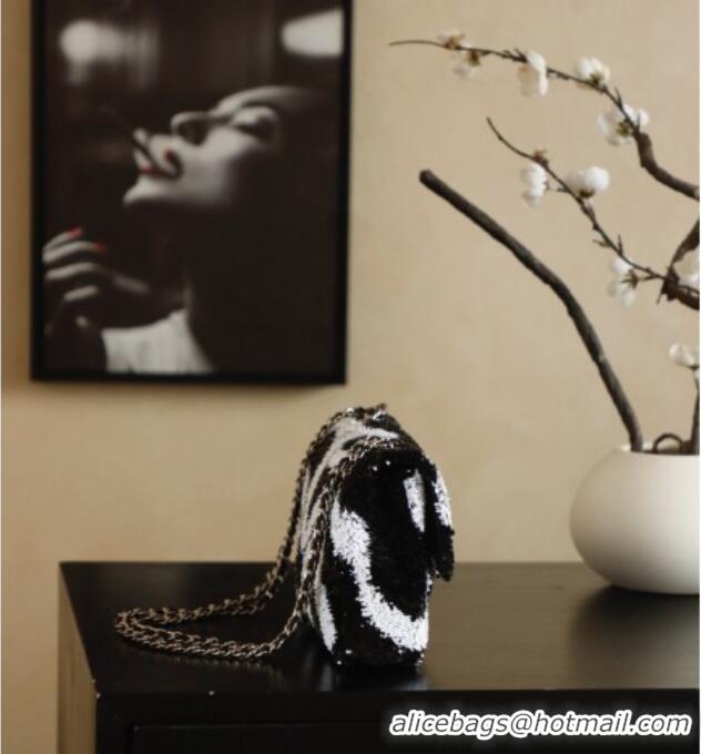 Best Quality Chanel Sequins Flap Bag with Bow AS4561 Black 2026