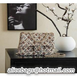 Trendy Design Chanel Sequins Classic Small Flap Handbag A01113 Beige 2026