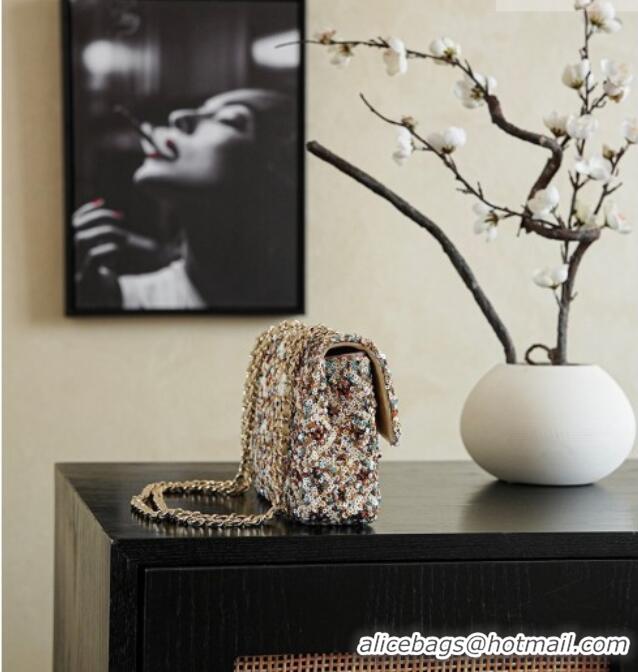 Trendy Design Chanel Sequins Classic Small Flap Handbag A01113 Beige 2026