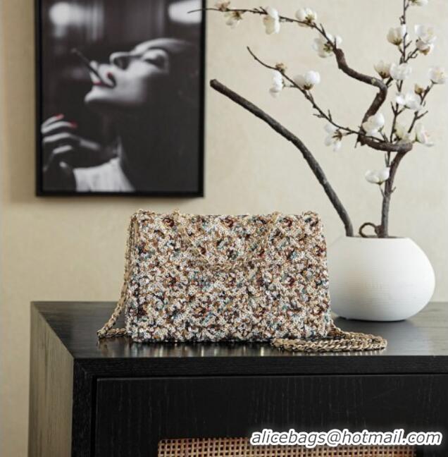 Trendy Design Chanel Sequins Classic Small Flap Handbag A01113 Beige 2026