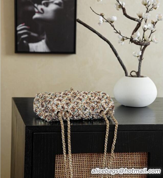 Trendy Design Chanel Sequins Classic Small Flap Handbag A01113 Beige 2026