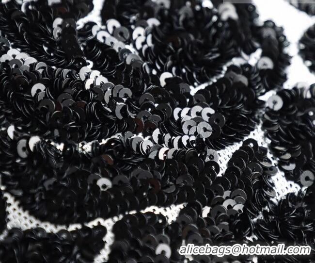 Well Crafted Chanel Sequins Classic Small Flap Handbag A01113 Black/Silver 2026