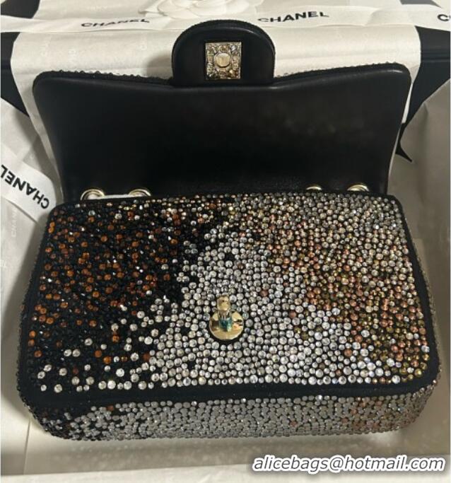 Luxury Cheap Chanel Strass Classic Small Flap Handbag A01113 Gold 2026