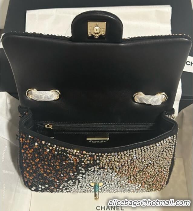 Luxury Cheap Chanel Strass Classic Small Flap Handbag A01113 Gold 2026
