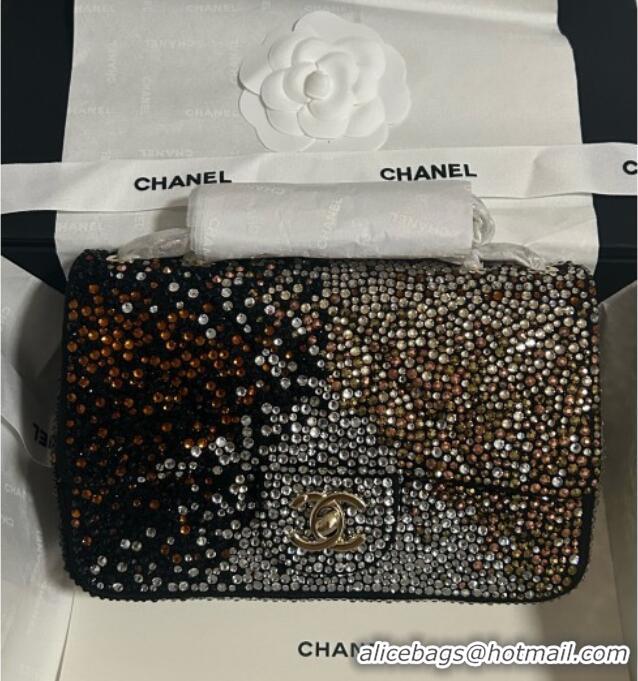 Luxury Cheap Chanel Strass Classic Small Flap Handbag A01113 Gold 2026