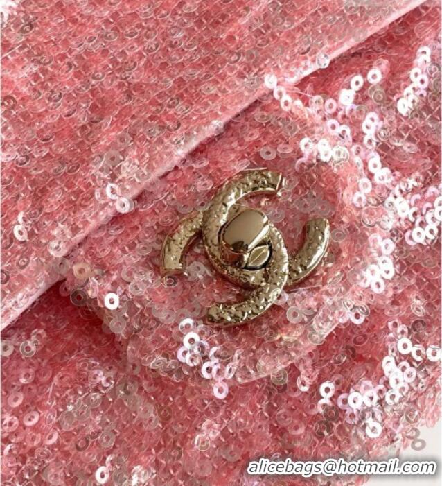 Super Quality Chanel Sequins Allover Flap Bag AS4561 Pink 2026