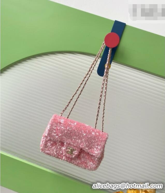 Super Quality Chanel Sequins Allover Flap Bag AS4561 Pink 2026