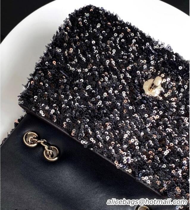Top Grade Chanel Sequins Allover Flap Bag AS4561 Black 2026