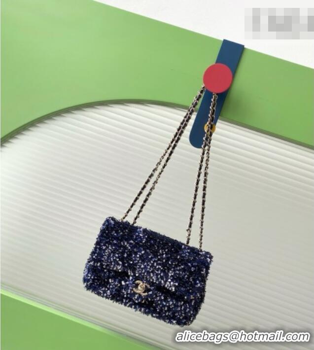 Inexpensive Chanel Sequins Allover Flap Bag AS4561 Blue 2026