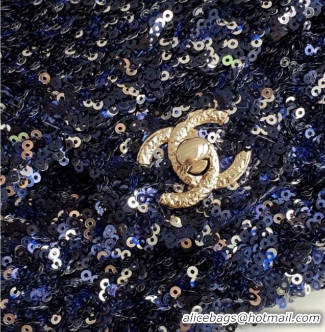 Inexpensive Chanel Sequins Allover Flap Bag AS4561 Blue 2026