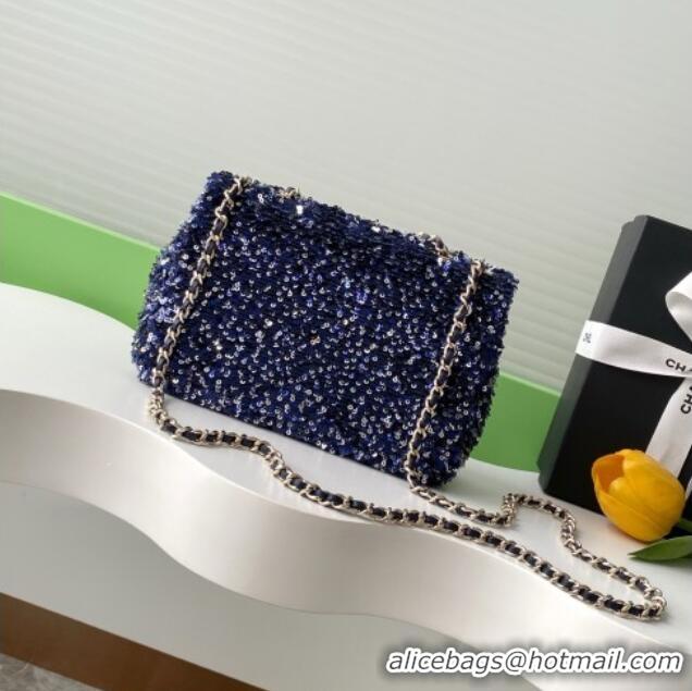 Inexpensive Chanel Sequins Allover Flap Bag AS4561 Blue 2026