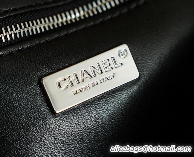 Top Grade Chanel Sequins & Camellia Bloom Classic Flap Bag CH020302 Black 2026