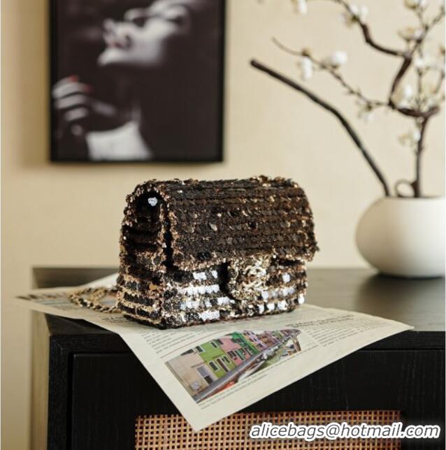 Discount Chanel Sequins & Camellia Bloom Classic Flap Bag CH020302 Gold 2026