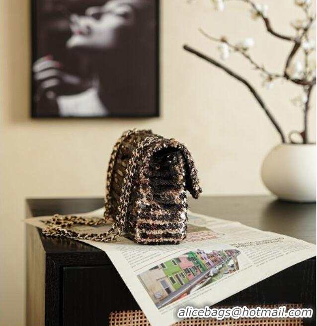 Discount Chanel Sequins & Camellia Bloom Classic Flap Bag CH020302 Gold 2026