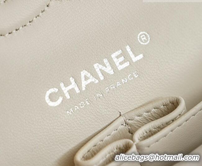 Top Grade Chanel Sequins Classic 11.12 Flap Handbag A01112 White/Silver 2026