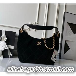 Inexpensive Chanel Suede Small Hobo Bag AS5970 Black 2026