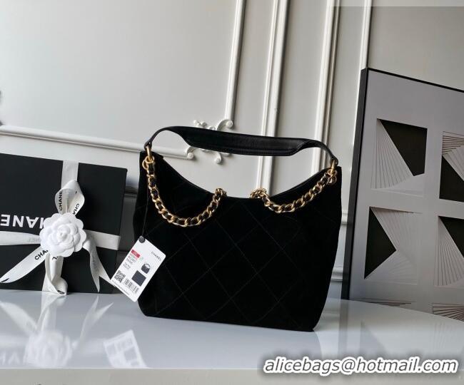 Inexpensive Chanel Suede Small Hobo Bag AS5970 Black 2026