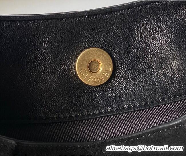 Inexpensive Chanel Suede Small Hobo Bag AS5970 Black 2026