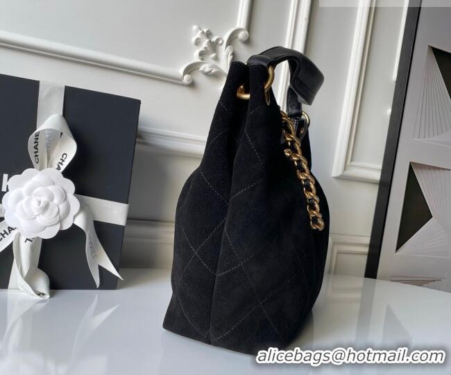 Inexpensive Chanel Suede Small Hobo Bag AS5970 Black 2026